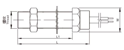 Tacho sensor, Holzer 18~32V, M18x1.5 mm, 80/70 mm længde